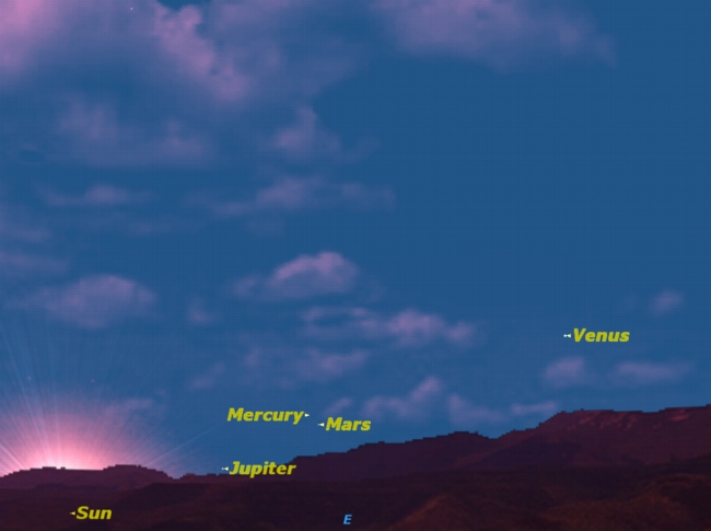 Rare Sight: Mercury to Meet Mars at Dawn on Tuesday